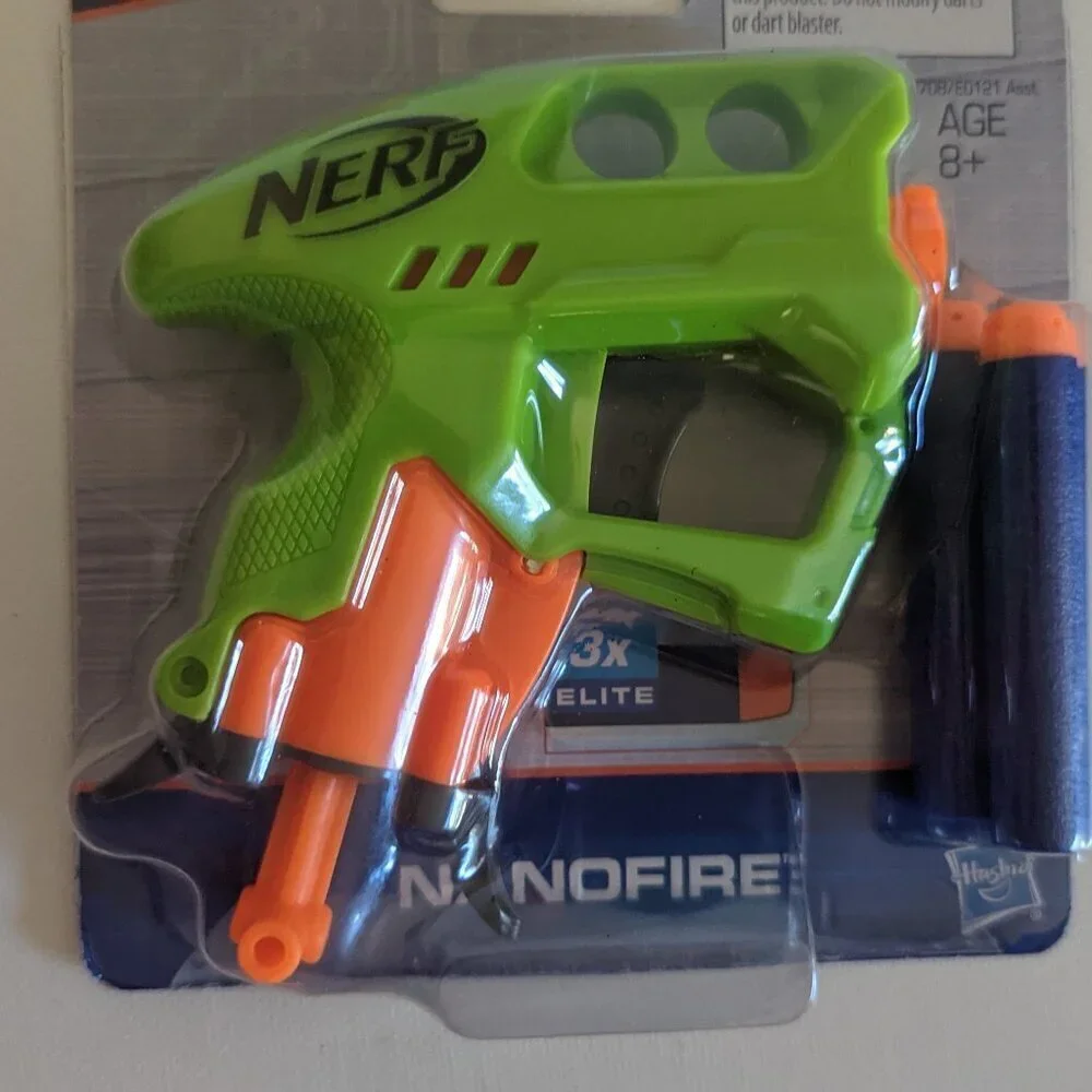 NWT 2 NERF Nanofire Elite N-Strike Blaster Guns Foam Darts Set Age 8+ Hasbro NEW